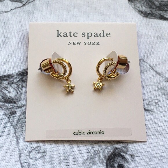 ❤︎ Kate Spade ❤︎ Sparkly star huggie earrings - Picture 4 of 5